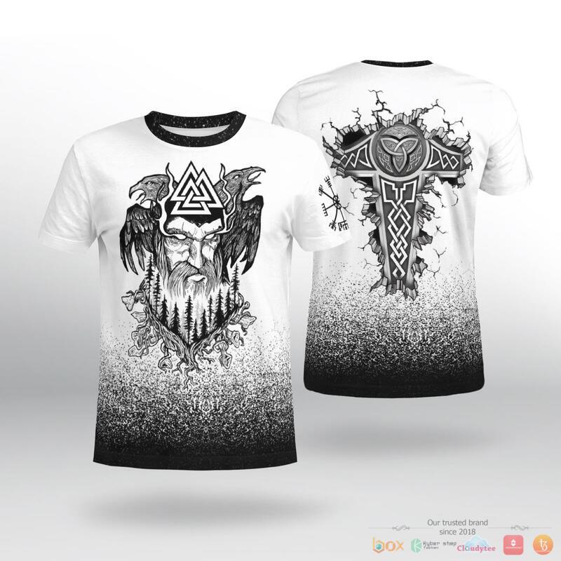 Viking_Odin_Raven_Valknut_Hammer_3d_shirt_Hoodie_1