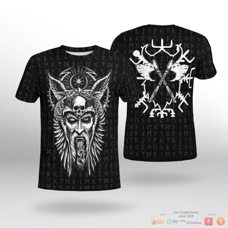 Viking_Odin_Vegvisir_3d_shirt_Hoodie_1