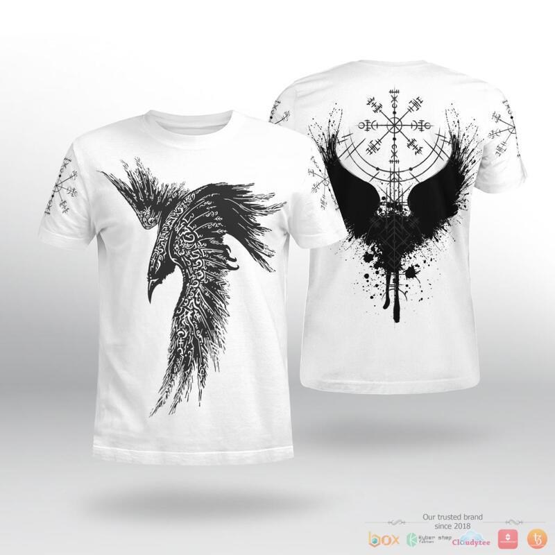 Viking_Raven_Vegvisir_3d_shirt_Hoodie