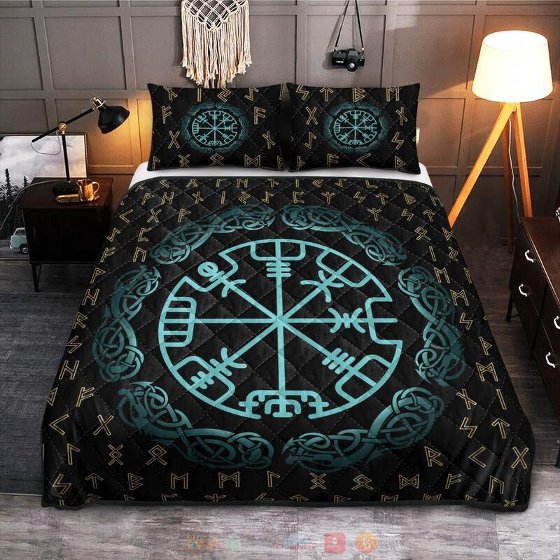 Viking_Rune_Vegvisir_Quilt_Bedding_Set