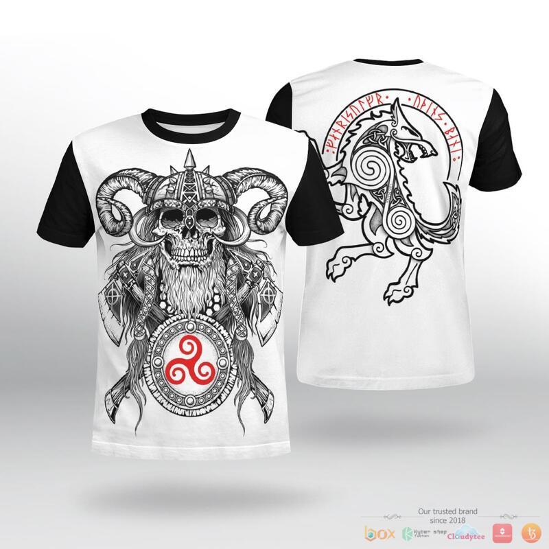 Viking_Warrior_Fenrir_3d_shirt_Hoodie_1