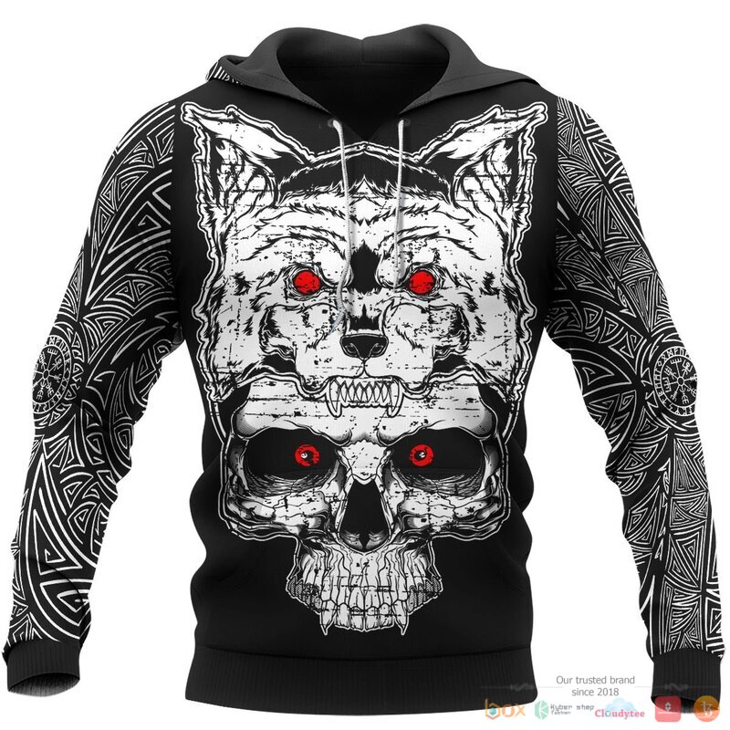 Viking_Wolf_Raven_3d_shirt_Hoodie