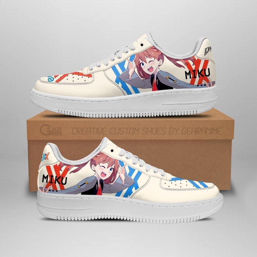 NEW Darling In The Franxx Code 390 Miku Anime Nike Air Force Shoes ...