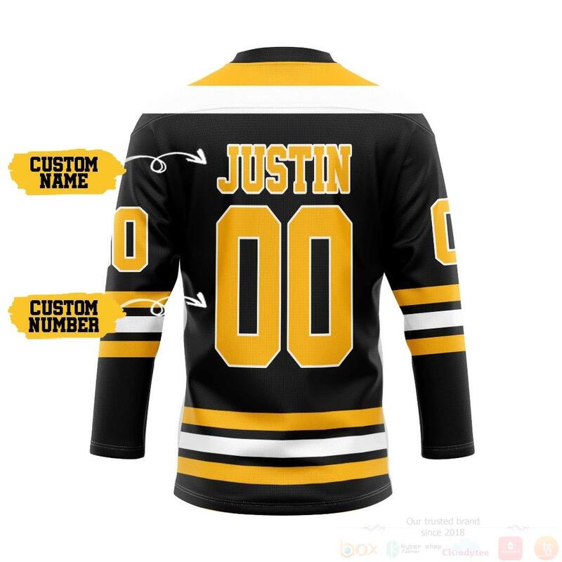 3D_Black_Boston_Bruins_NHL_Personalized_Custom_Black_White_Hockey_Jersey_1