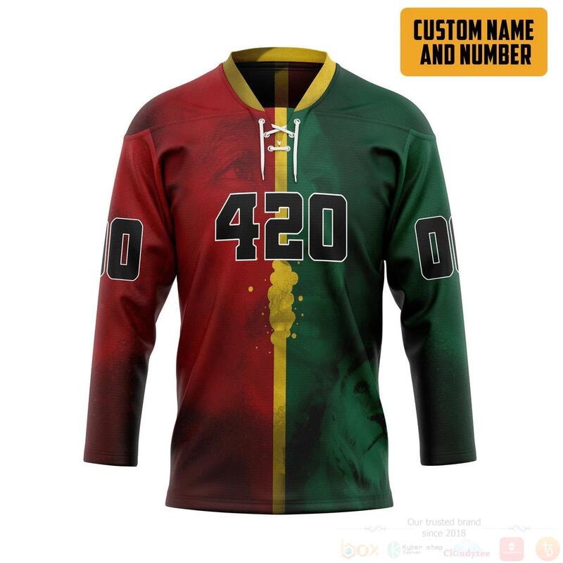 3D_Bob_Marley_Lion_420_Personalized_Custom_Hockey_Jersey