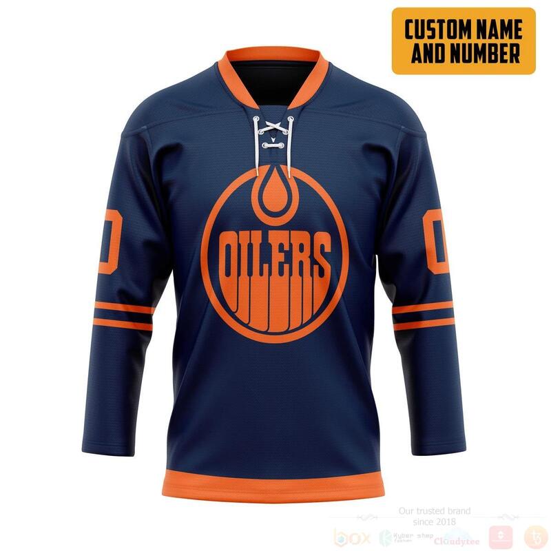 3D_Edmonton_Oilers_NHL_Personalized_Custom_Navy_Hockey_Jersey