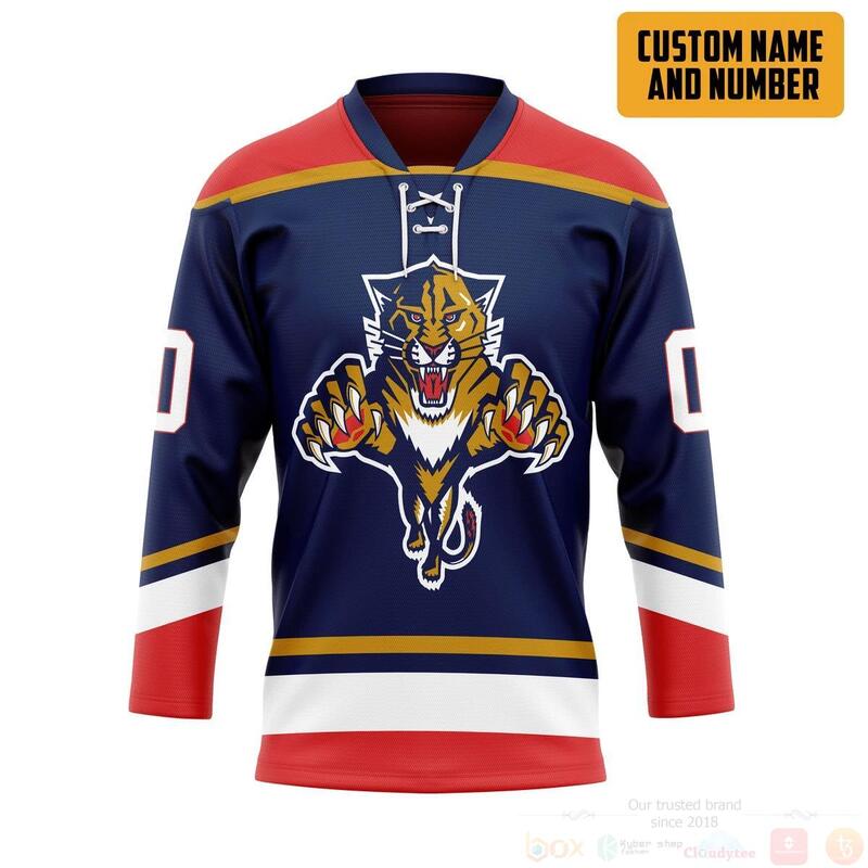 3D_Florida_Panthers_NHL_Personalized_Custom_Blue_Hockey_Jersey