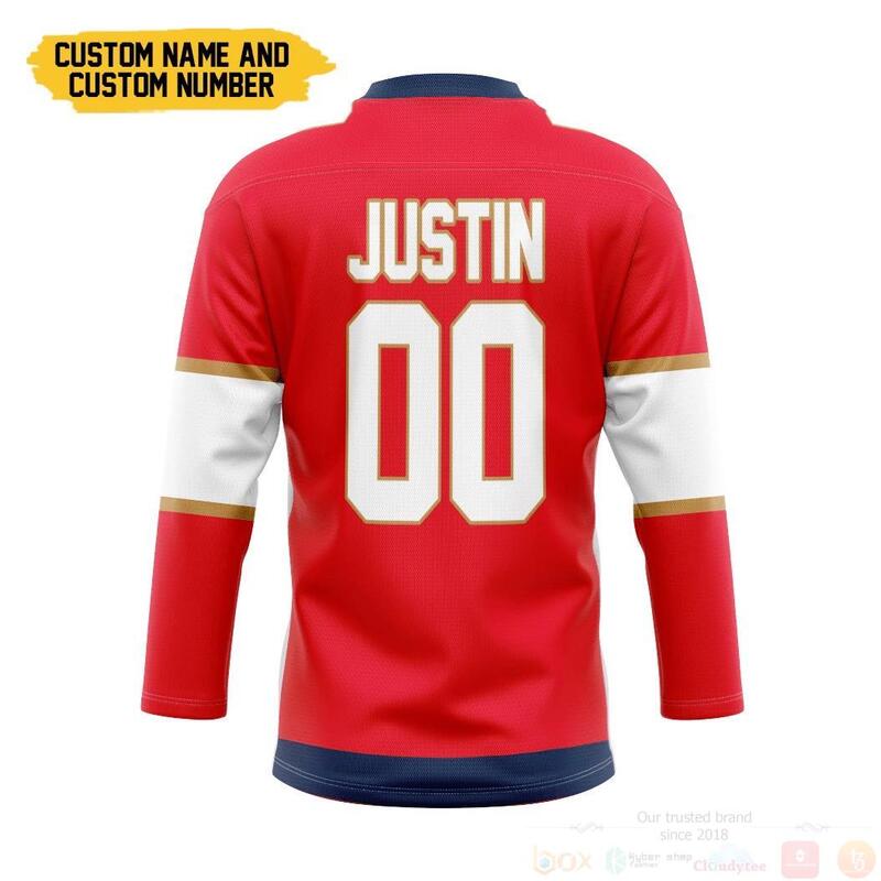 3D_Florida_Panthers_NHL_Personalized_Custom_Red_Hockey_Jersey_1