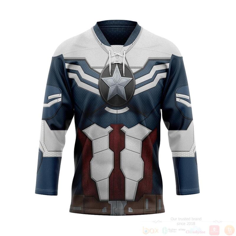 3D_Marvel_Sam_Wilson_Captain_America_Custom_Hockey_Jersey