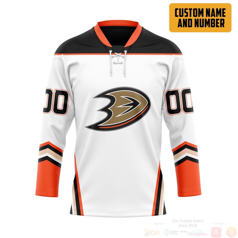 3D_White_Anaheim_Ducks_NHL_Personalized_Custom_Hockey_Jersey