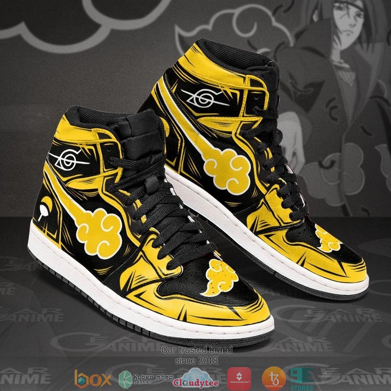 AKT_Yellow_Anime_Air_Jordan_High_top_shoes_1