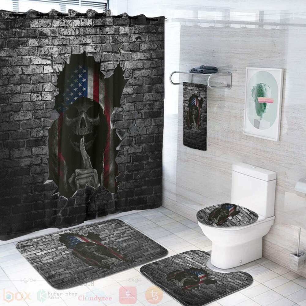 American_Flag_Death_Skull_Bathroom_Set