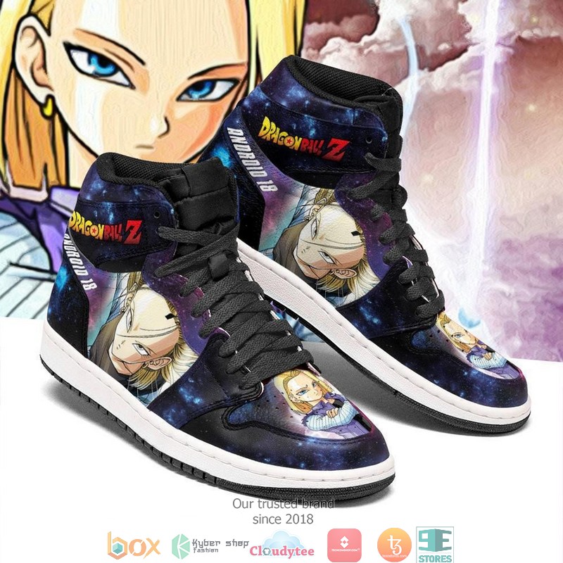 Android_18_Galaxy_Dragon_Ball_Anime_Air_Jordan_High_Top_Shoes_1
