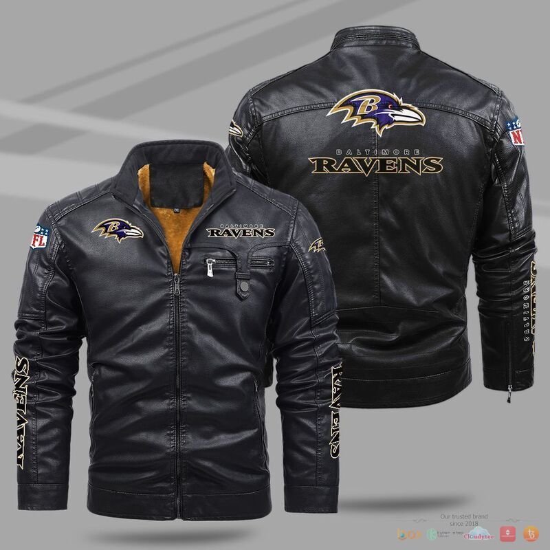 Baltimore_Ravens_NFL_Trend_Fleece_Leather_Jacket