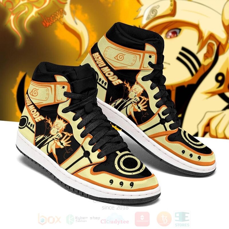 Bijuu_Mode_Nine-Tails_Chakra_Custom_Anime_Air_Jordan_High_Top_Shoes_1