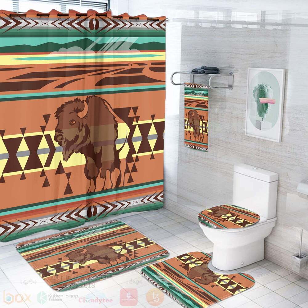 Bison_Pattern_Native_American_Bathroom_Set