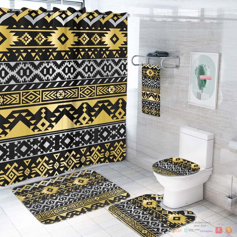 Black_Gold_Pattern_Native_American_Bathroom_Set