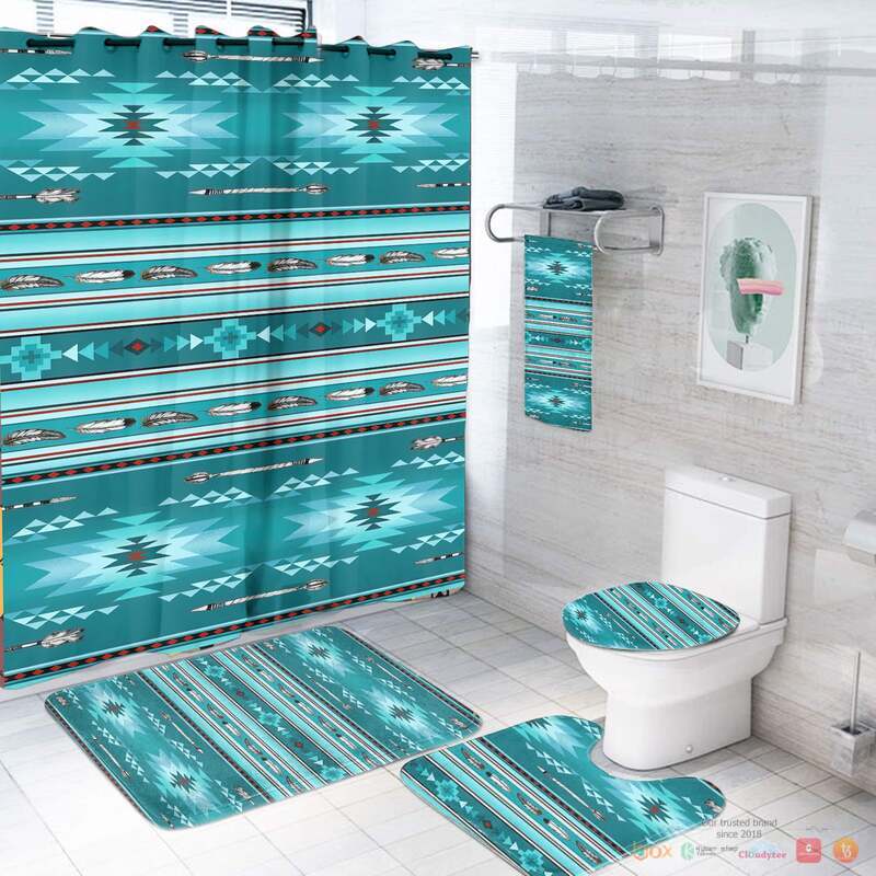 Blue_Light_Pattern_Native_American_Bathroom_set