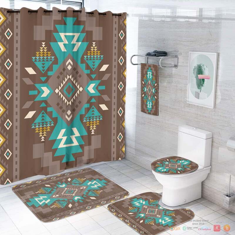 Blue_Pattern_Brown_Native_American_Bathroom_Set
