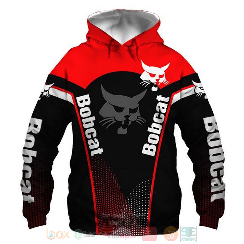 Bobcat_red_black_3D_shirt_hoodie