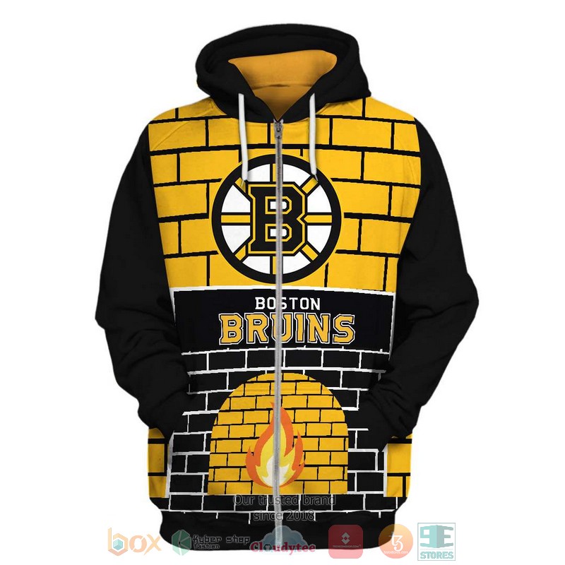 Boston_Bruins_NHL_yellow_black_3D_shirt_hoodie