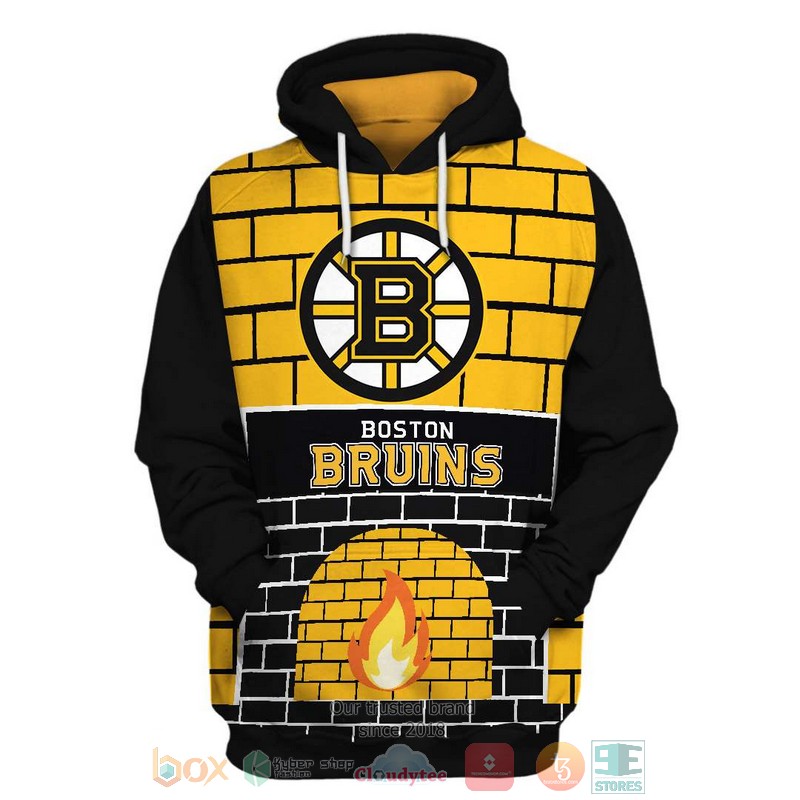 Boston_Bruins_NHL_yellow_black_3D_shirt_hoodie_1