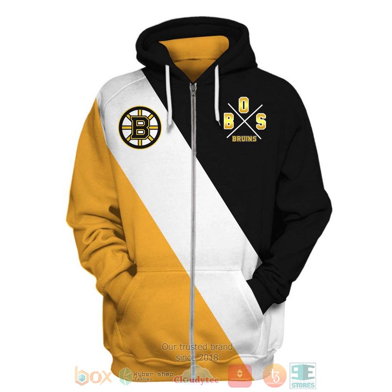 Boston_Bruins_NHL_yellow_white_black_3D_shirt_hoodie