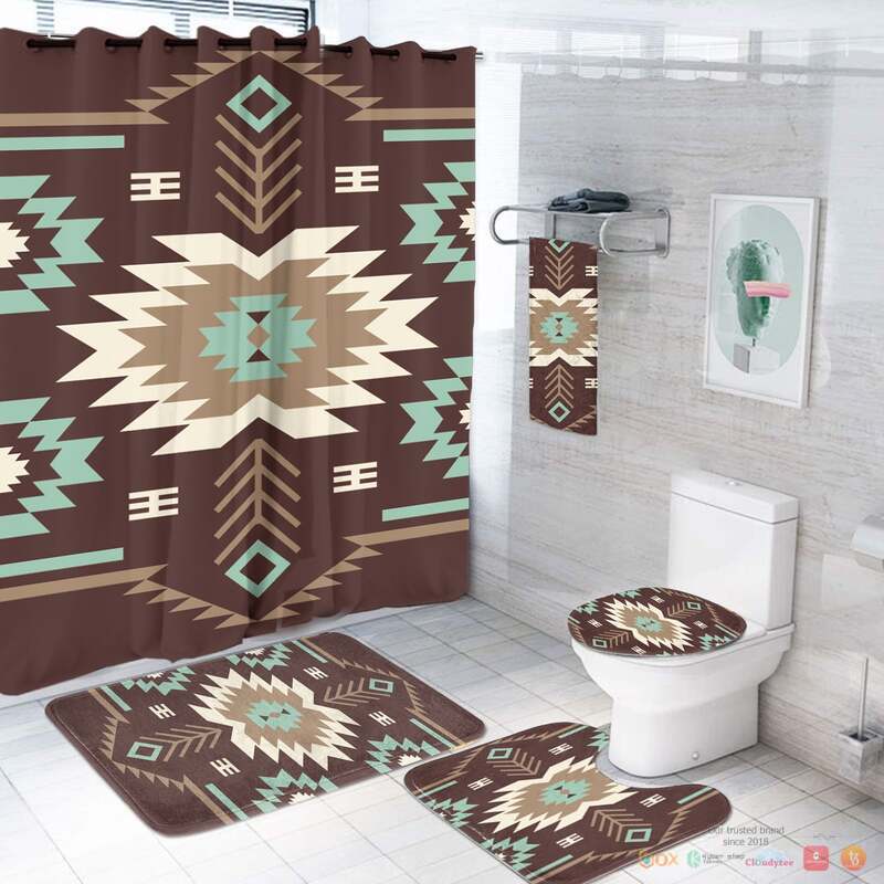 Brown_Pattern_Native_American_Bathroom_Set