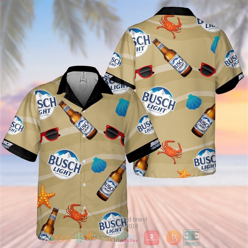 Busch_Light_Beer_khaki_Hawaiian_Shirt