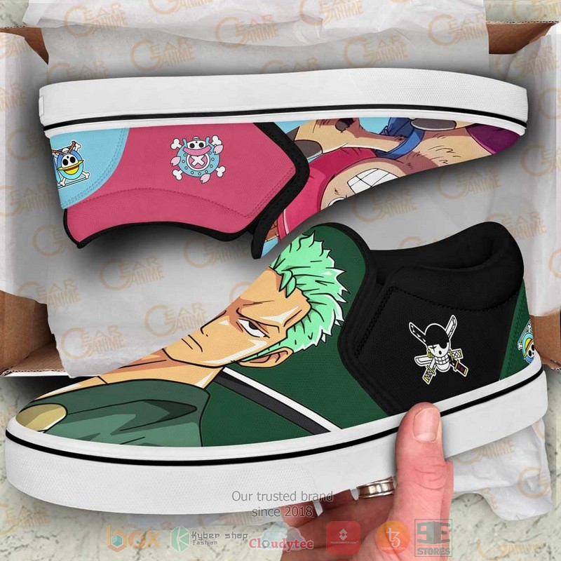 Chopper_and_Zoro_Anime_One_Piece_Slip-On_Shoes_1
