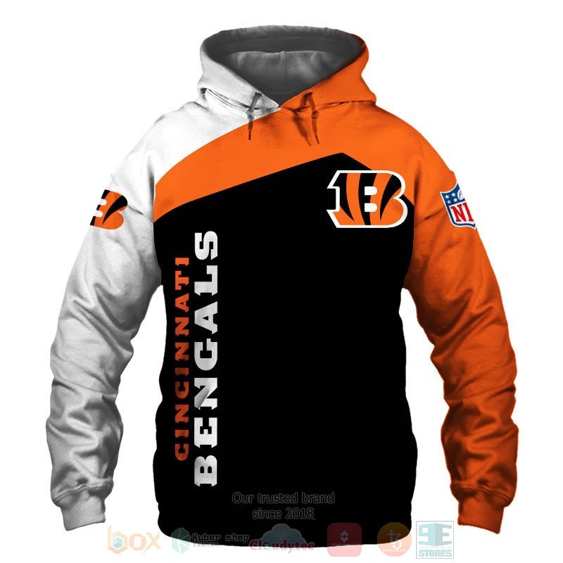 Cincinnati_Bengals_NLF_white_orange_black_3D_shirt_hoodie