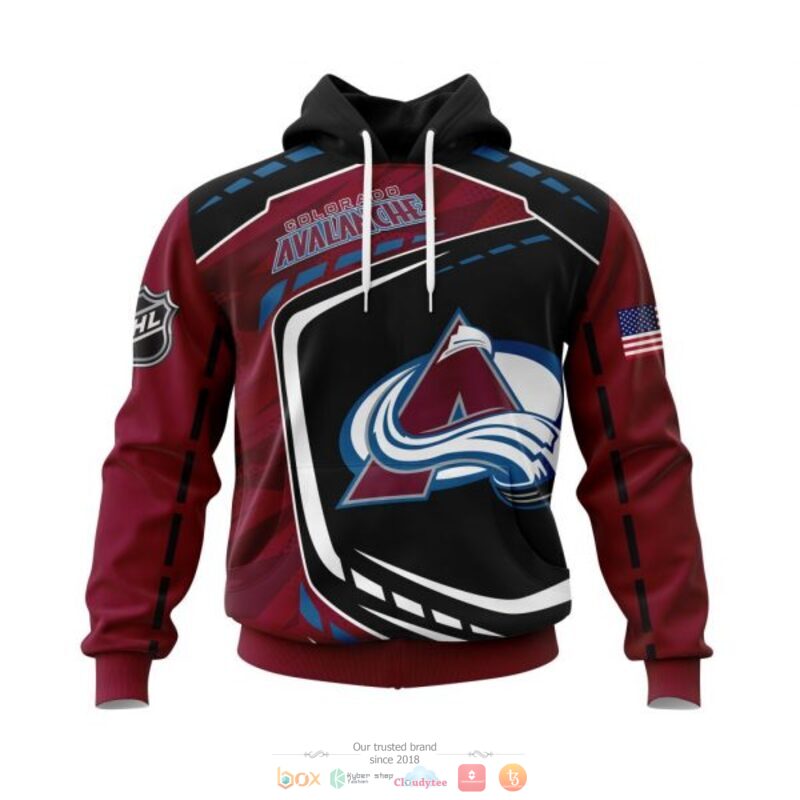 Colorado_Avalanche_NHL_black_dark_red_3D_shirt_hoodie
