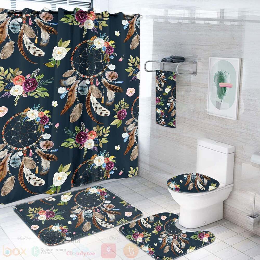 Dream_Catchers_And_Flowers_Leather_Bathroom_Set