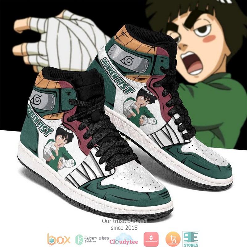 Drunken_Fist_Rock_Lee_Anime_Air_Jordan_High_Top_Shoes