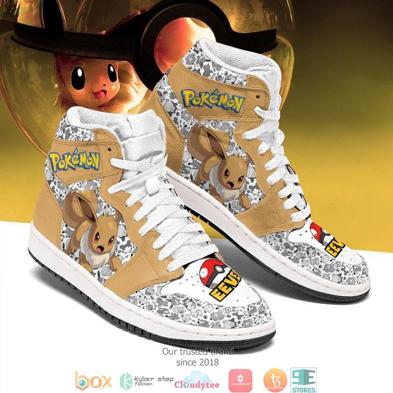 Eevee_Anime_Pokemon_Air_Jordan_High_Top_Shoes_1