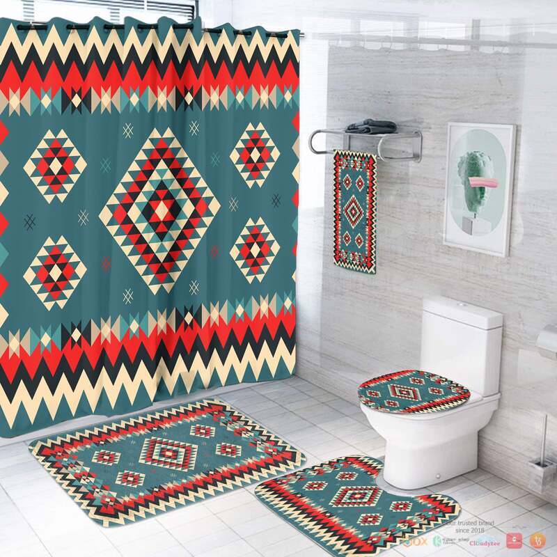 Ethnic_Geometric_Red_Pattern_Native_American_Bathroom_Set