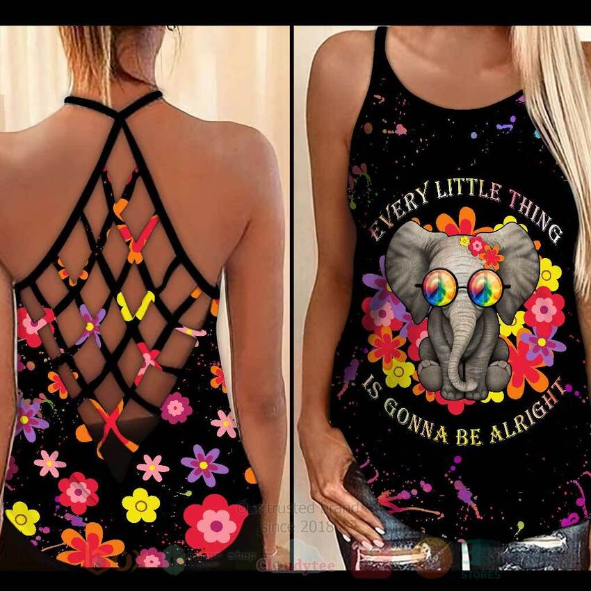 Every_Little_Thing_Is_Gonna_Be_Alright_Elephant_Tank_Top