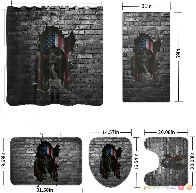 Flag_Skull_Black_Brick_Wall_Native_American_Bathroom_Set_1