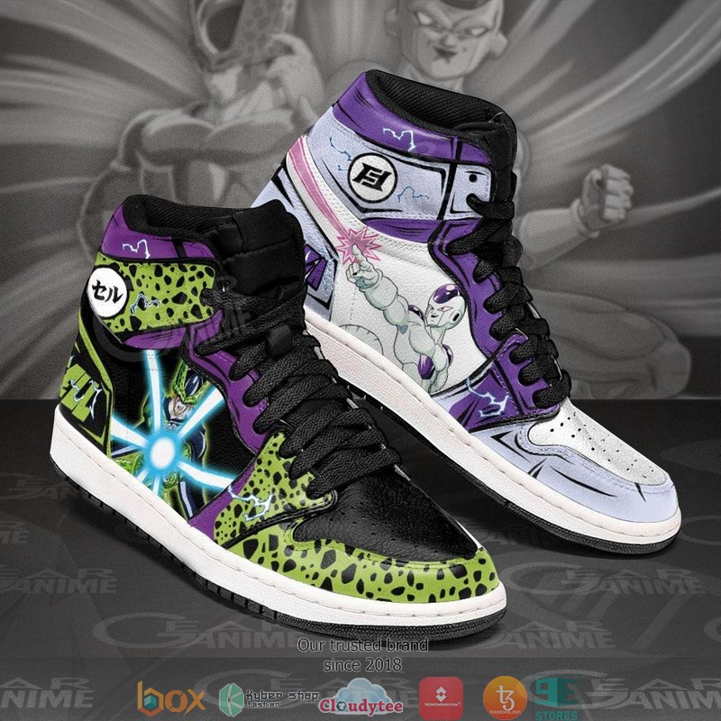 Frieza_And_Perfect_Cell_Dragon_Ball_Anime_Air_Jordan_High_top_shoes_1