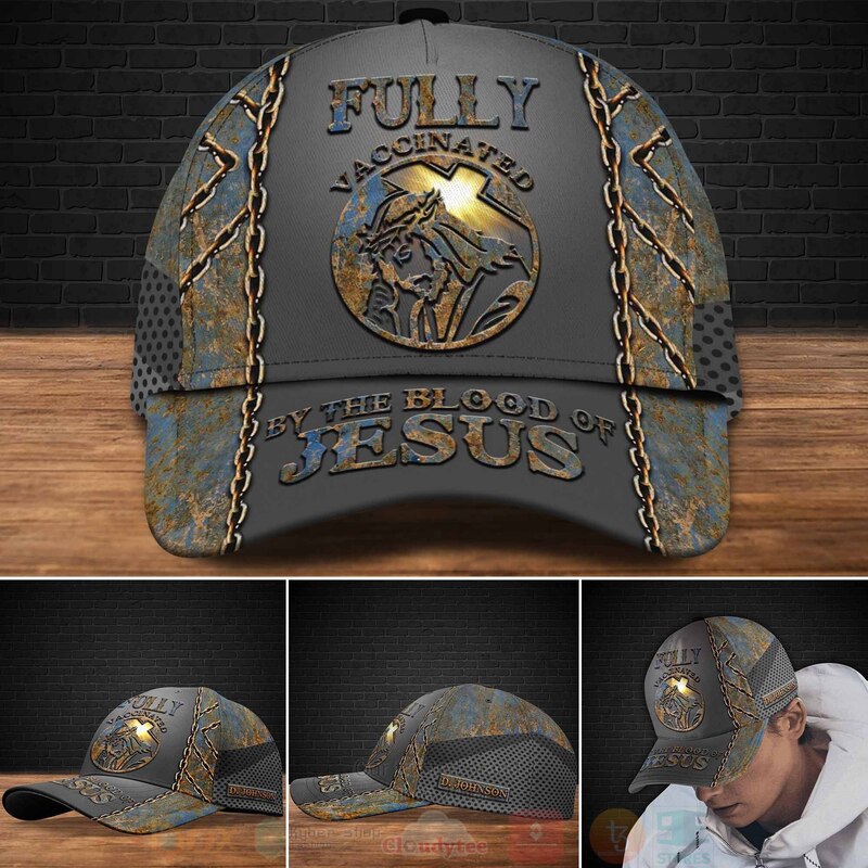 Fully_Vaccinated_By_The_Blood_Of_Jesus_Custom_Name_Cap