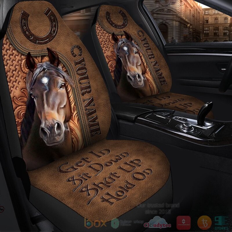 Get_In_Sit_Down_Shut_Up_Hold_On_Horse_Personalized_Car_Seat_Cover