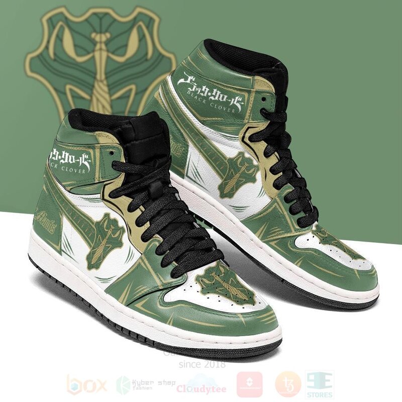 Green_Mantis_Magic_Knight_Black_Clover_Anime_Air_Jordan_High_Top_Shoes