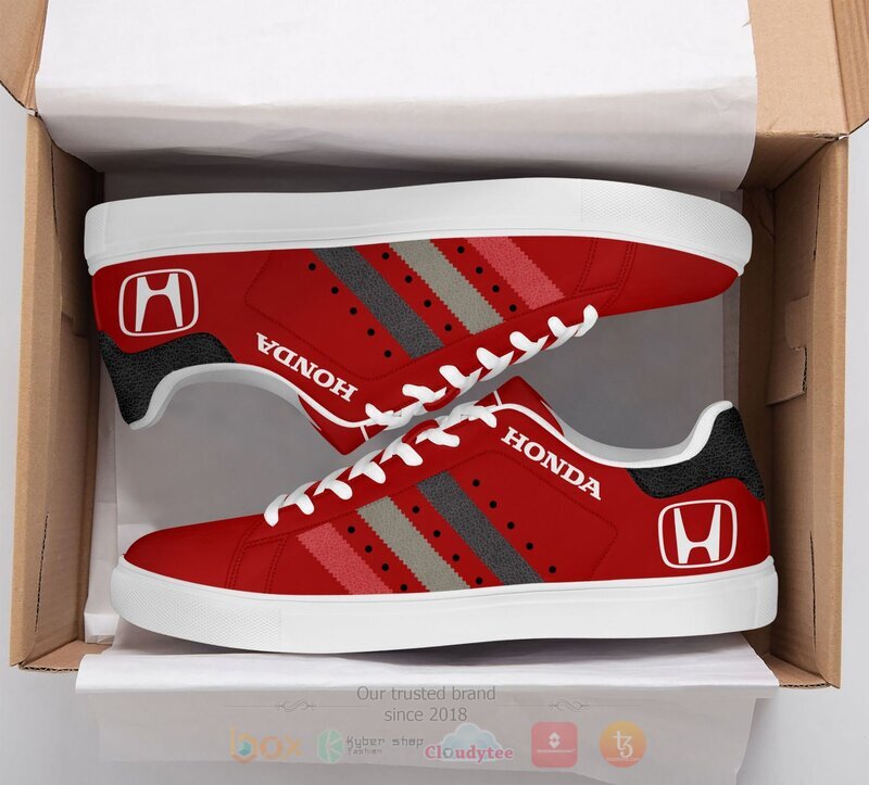 Honda_Grey_Red_Stan_Smith_low_top_shoes_1