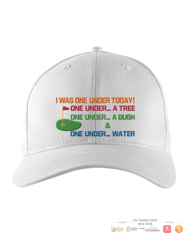 I_Was_One_Under_Today_under_a_tree_golf_cap
