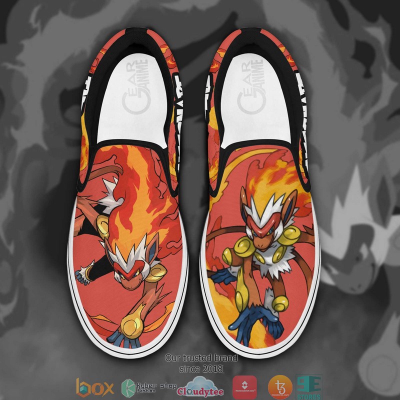Infernape_Pokemon_Anime_Slip_On_Sneakers_Shoes