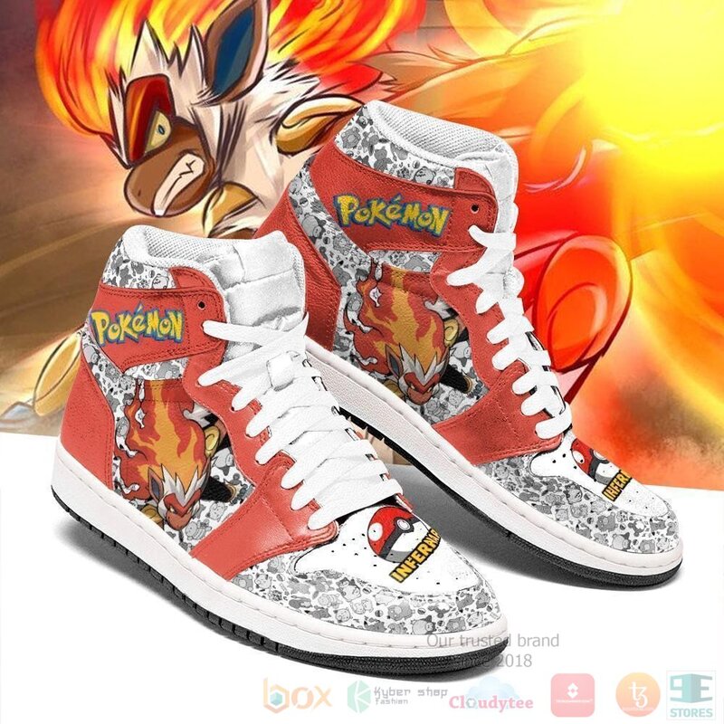 Infernape_Sneakers_Custom_Anime_Pokemon_Air_Jordan_High_Top_Shoes_1