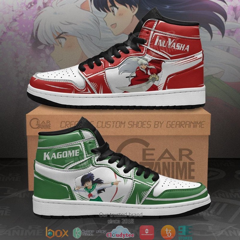 Inuyasha_and_Kagome_Inuyasha_Anime_Air_Jordan_High_top_shoes