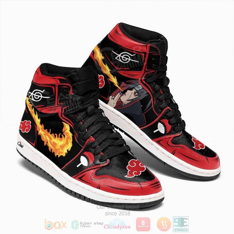 Itachi_Fireball_No_Jutsu_Akatsuki_Anime_Air_Jordan_high_top_shoes