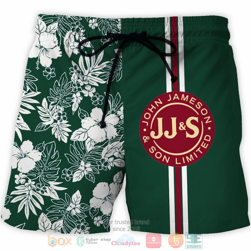 Jameson_Irish_Whiskey_tropical_plant_beach_shorts