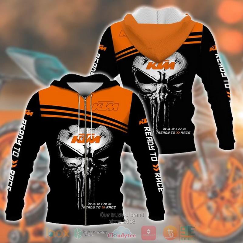 KTM_Racing_Skull_Punisher_3d_shirt_hoodie_1